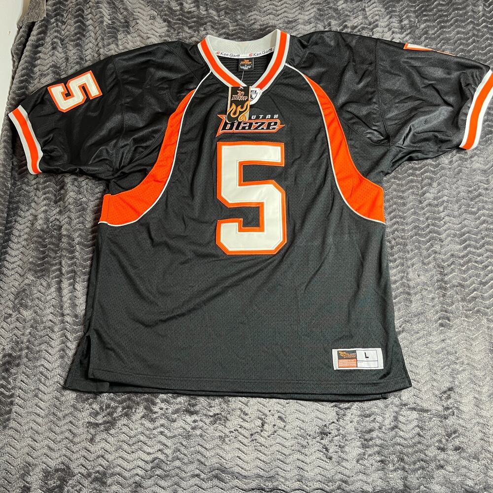 NWT Utah Blaze Siaha Burley Jersey Uniform AFL Ohio State Ken Garff Sz L Signed